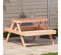 vidaXL Table de Pique-Nique, Table à Manger Rectangulaire, Meuble de Camping Jardin Terrasse Patio Extérieur, Moderne, Bois Massif de Douglas