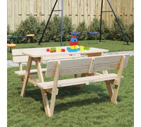 Vidaxl Table De Pique-Nique Pour 4 Enfants Avec Trou De Parasol Sapin