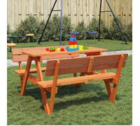 vidaXL Table de pique-nique pour 4 enfants avec trou de parasol sapin banc de pique-nique table de pique-nique pour 4008986