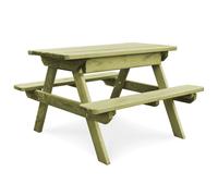 Vidaxl Table De Pique-Nique Pour Enfants Avec Bancs Pinède Imprégnée Vert