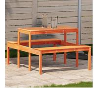 Table de Pique-nique, Table à Manger Rectangulaire, Meuble de Camping Jardin Terrasse Patio Extérieur, Moderne, Cire 844647