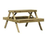 vidaXL Table de Pique-Nique, Table à Manger Rectangulaire, Meuble de Camping Jardin Terrasse Patio Extérieur, Moderne, Bois de Pin Imprégné