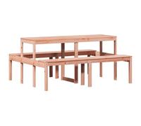 Table a manger fixe sans tiroir [en.casa] 4 personnes en bois massif 160 x 134 cm