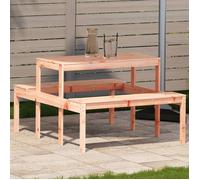 vidaXL Table de pique-nique 110x134x75 cm en bois massif de Douglas