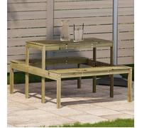 vidaXL Table de Pique-nique, Table à Manger Rectangulaire, Meuble de Camping Jardin Terrasse Patio Extérieur, Moderne, Bois 832561