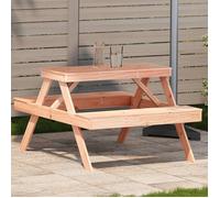 vidaXL Table de Pique-Nique, Table à Manger Rectangulaire, Meuble de Camping Jardin Terrasse Patio Extérieur, Moderne, Bois Massif de Douglas