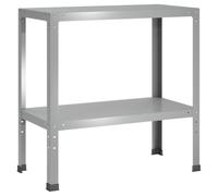 vidaXL Table de rempotage 100 x 40 x 80 cm Acier galvanisé Argenté