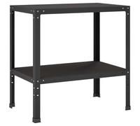 vidaXL Table de rempotage 100 x 50 x 80 cm Acier Enduit de Poudre Noir