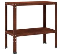 vidaXL Table de rempotage 80 x 40 x 80 cm Acier patiné Rouillé