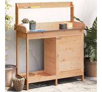 vidaXL Table de rempotage 156344 avec armoire, bois massif de sapin, marron