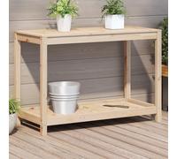 vidaXL Table de rempotage avec étagère 108x50x75 cm bois massif de pin