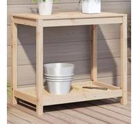 vidaXL Table de Rempotage avec Étagère, Table de Plantation avec Rangement, Banc de Rempotage, Table à Plantes Jardin, Bois 832397 Marron