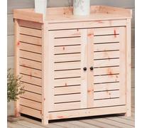 vidaXL Table de rempotage avec étagères bois massif de douglas