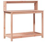 vidaXL Table de rempotage avec étagères en bois massif de Douglas