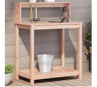 vidaXL Table de rempotage 82,5x50x109,5 cm Bois massif Douglas avec étagères