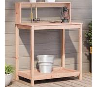 vidaXL Table de rempotage 82,5x50x109,5 cm Bois massif Douglas avec étagères