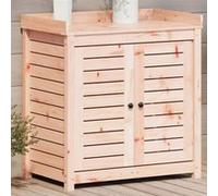 vidaXL Table de rempotage avec étagères bois massif de douglas