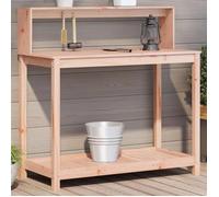 vidaXL Table de rempotage avec étagères en bois massif de Douglas