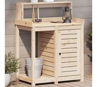 vidaXL Table de rempotage et étagères 82,5x50x109,5 cm bois massif pin
