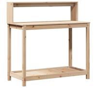 vidaXL Table de Rempotage et Étagères, Table de Plantation avec Rangement, Banc de Rempotage, Table à Plantes Jardin, Bois Massif Pin