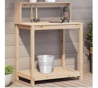 vidaXL Table de Rempotage et Étagères, Table de Plantation avec Rangement, Banc de Rempotage, Table à Plantes Jardin, Bois 832407
