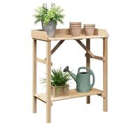 vidaXL Table de rempotage de jardin 75 x 40 x 90 cm en bois de pin massif, marron
