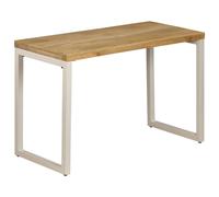 Vidaxl Table De Salle À Manger 115x55x76 Cm Bois De Manguier Et Acier