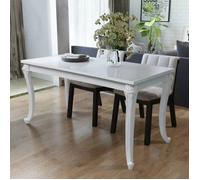 Vidaxl Table De Salle À Manger 116 X 66 X 76 Cm Blanc Haute Brillance Blanc