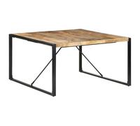 vidaXL Table de salle à manger 140x140x75 cm Bois de manguier brut
