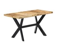 vidaXL Table de salle à manger 140x70x75 cm Bois manguier massif brut