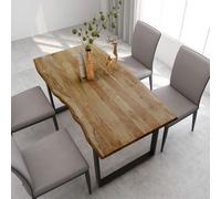 vidaXL Table de salle à manger 160x80x76 cm Bois d'acacia solide