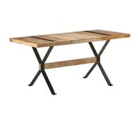 vidaXL Table de salle à manger 160x80x76 cm Bois de manguier brut