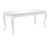 vidaXL Table de salle à manger 179x89x81 cm Blanc brillant