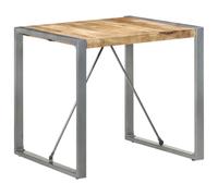 Vidaxl Table De Salle À Manger 80x80x75 Cm Bois De Manguier Brut Marron