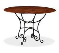 vidaXL Table de salle à manger Bois Acacia et Finition Sesham 120x76cm Brun G