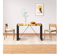 vidaXL Table de salle à manger Bois de manguier brut 120 cm