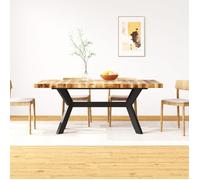 Vidaxl - Table de Salle à Manger Bois de Manguier Massif Brut 180x90x76 cm