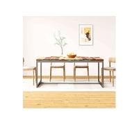 Vidaxl Table De Salle À Manger Bois Massif De Sesham Et Acier 180 Cm