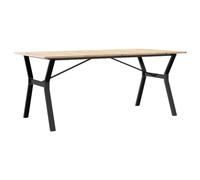 vidaXL Table de salle à manger châssis en Y 180x90x75 cm pin massif et acier
