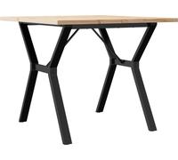 vidaXL Table de salle à manger châssis en Y 90x90x75,5 pin massif et acier