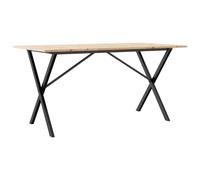 vidaXL Table de salle à manger châssis X 160x80x75 cm pin massif et acier