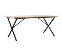 vidaXL Table de salle à manger châssis X 180x90x75,5 cm pin massif & acier