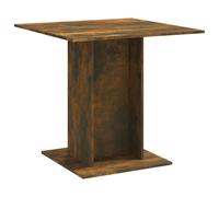 vidaXL Table de salle à manger chêne fumé 80x80x75 cm bois composite