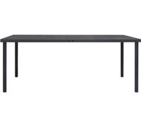 vidaXL Table de salle à manger d'extérieur anthracite 190x90x74 cm acier