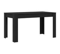 Table De Salle À Manger Vidaxl En Chêne Noir 140x74,5x76 Cm En Bois D'ingénierie Noir