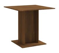 vidaXL Table de salle à manger marron imitation chêne 80x80x75 cm Bois composite