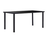 Table de salle à manger - VIDAXL - Noir - Verre trempé - Moderne - 6 places