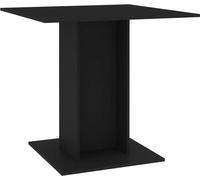 vidaXL Table de salle à manger noire 80x80x75 cm Bois composite