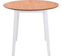vidaXL Table de salle à manger pliante ronde MDF blanc