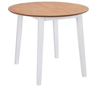 Table De Salle À Manger Ronde À Abattant Mdf Blanche - Vidaxl Blanc